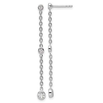 14K Weißgold True Origin 1/3 Karat Im Labor Gezüchtet Diamant Vs Def Abgestuft Hängend Stecker Ohrring