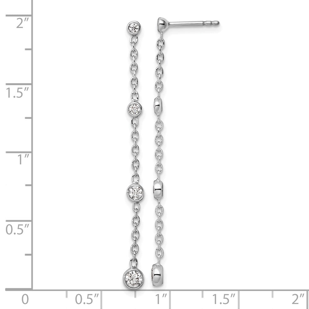 14K Weißgold True Origin 1/2 Karat Im Labor Gezüchtet Diamant Vs Def Abgestuft Hängend Stecker Ohrring