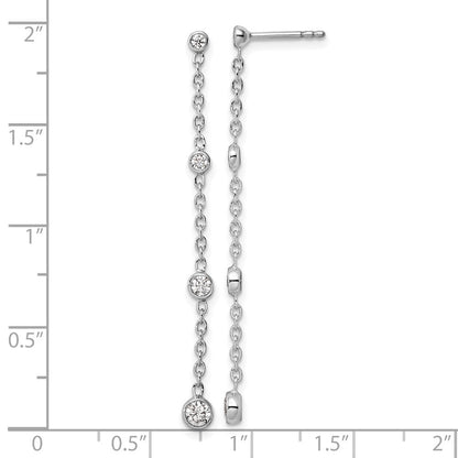 14K Weißgold True Origin 1/2 Karat Im Labor Gezüchtet Diamant Vs Def Abgestuft Hängend Stecker Ohrring