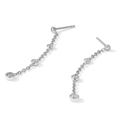 14K Weißgold True Origin 1/2 Karat Im Labor Gezüchtet Diamant Vs Def Abgestuft Hängend Stecker Ohrring