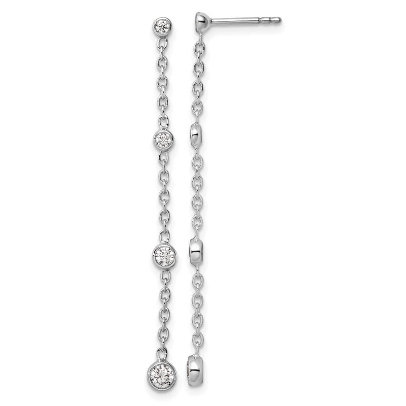 14K Weißgold True Origin 1/2 Karat Im Labor Gezüchtet Diamant Vs Def Abgestuft Hängend Stecker Ohrring