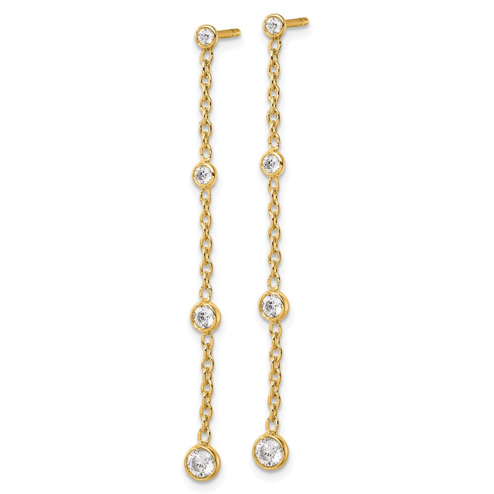 14K Gelbgold True Origin 1/2 Karat Im Labor Gezüchtet Diamant Vs Def Abgestuft Hängend Stecker Ohrring