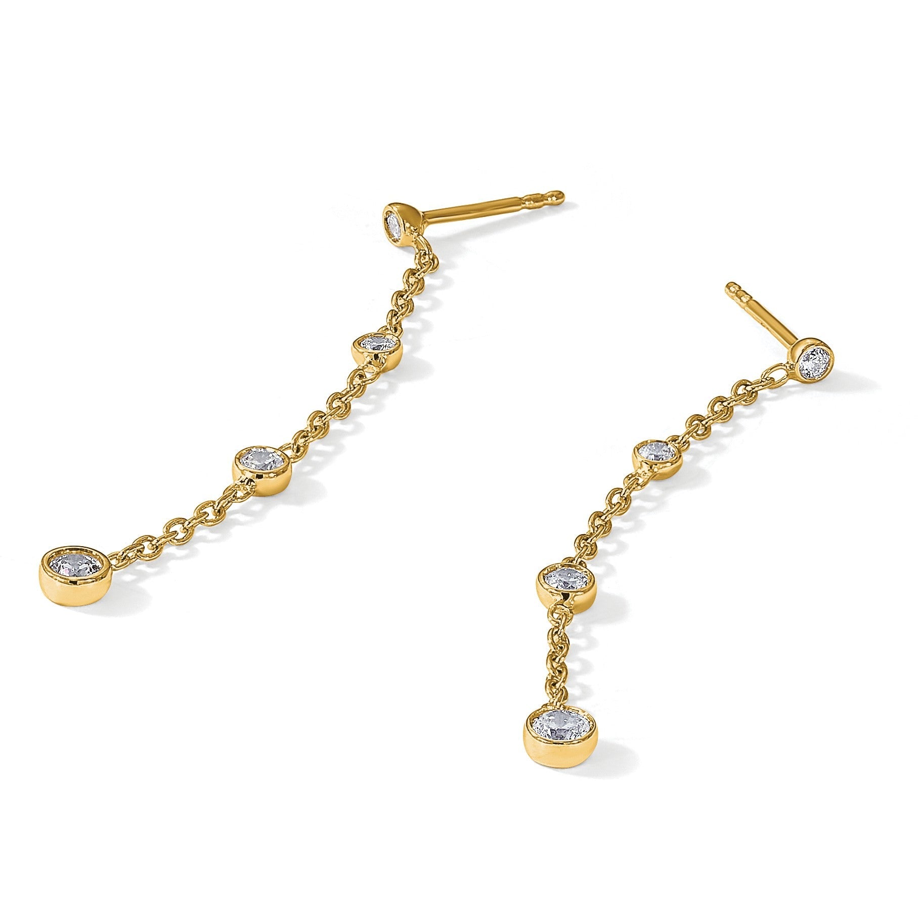 14K Gelbgold True Origin 1/2 Karat Im Labor Gezüchtet Diamant Vs Def Abgestuft Hängend Stecker Ohrring