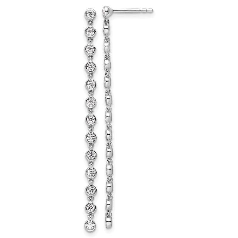 14K Weißgold True Origin 5/8 Karat Im Labor Gezüchtet Diamant Vs Def Abgestuft Hängend Stecker Ohrring