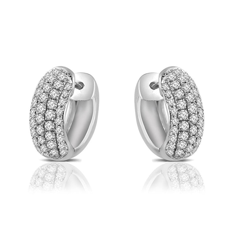 Ohrringe aus 14K Weißgold mit echten Diamanten