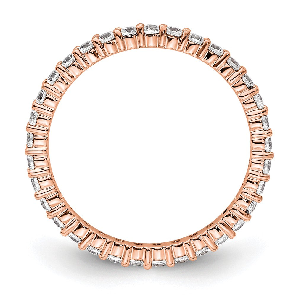 0,5 ct. Diamant Memoire-Ring aus 14K Roségold für Damen, stapelbar, Trauring