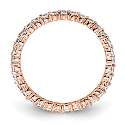 0,5 ct. Diamant Memoire-Ring aus 14K Roségold für Damen, stapelbar, Trauring
