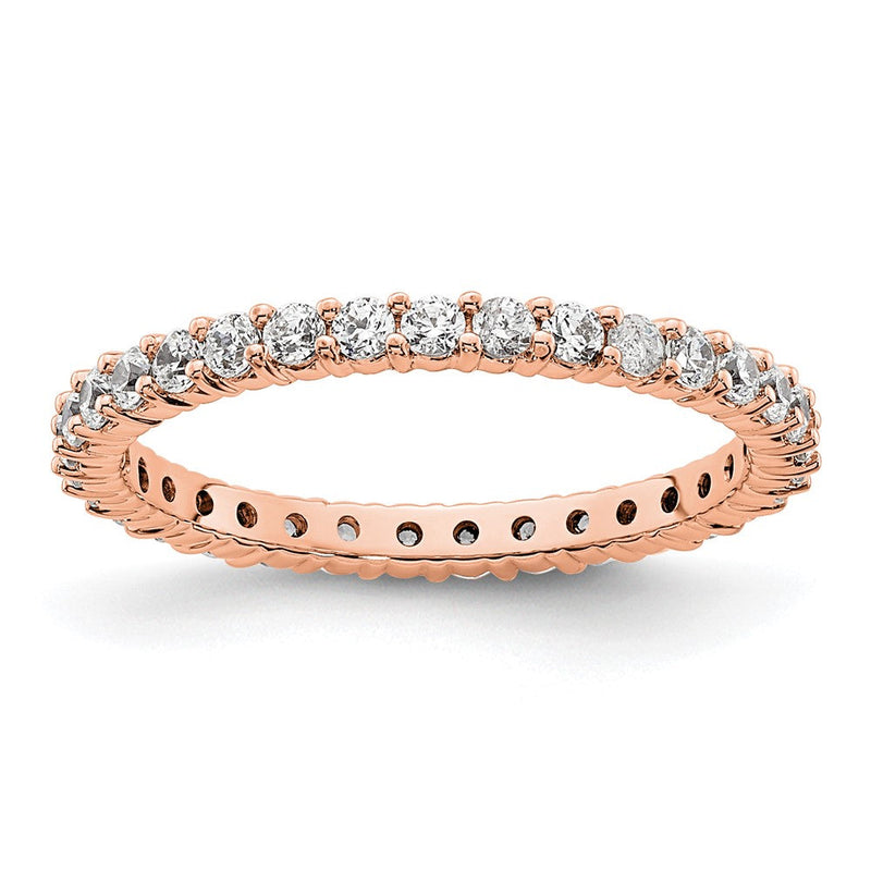 0,5 ct. Diamant Memoire-Ring aus 14K Roségold für Damen, stapelbar, Trauring