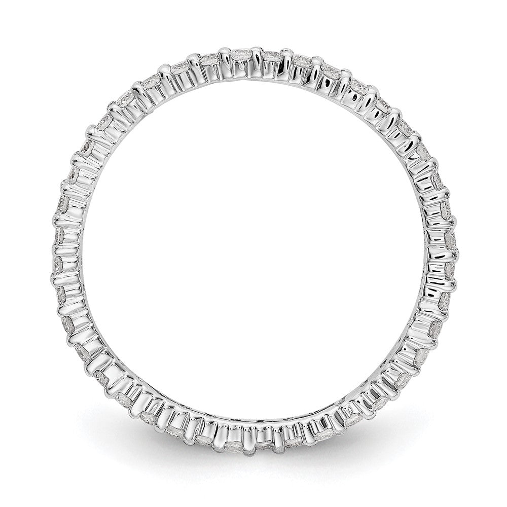 14K Weißgold 0,5 ct. Laborgezüchteter Diamant VS/SI+ G+ Shared-Prong Memoire Ring