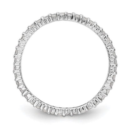 14K Weißgold Memoire-Ring mit 0,5 ct. im Labor gezüchteten Diamanten, VS/SI+ G+, Shared-Prong-Fassung