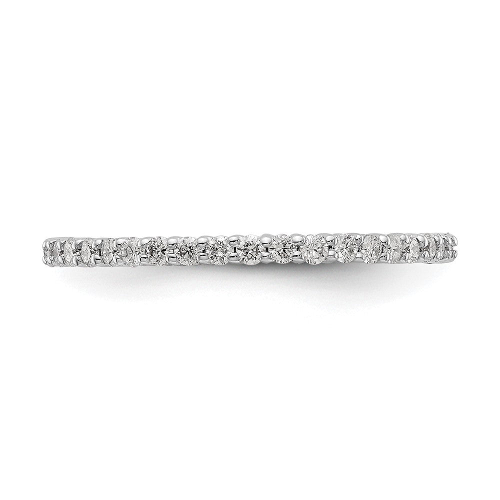 14K Weißgold Memoire-Ring mit 0,5 ct. im Labor gezüchteten Diamanten, VS/SI+ G+, in Shared-Prong-Fassung