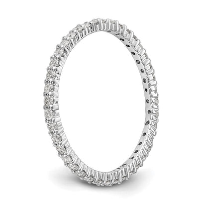 14K Weißgold Memoire-Ring mit 0,5 ct. im Labor gezüchteten Diamanten, VS/SI+ G+, in Shared-Prong-Fassung