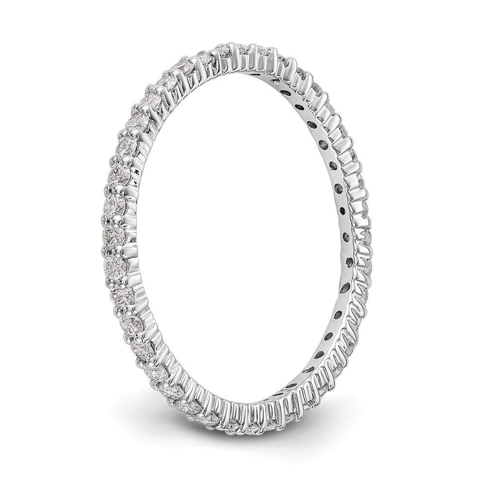 14K Weißgold Memoire-Ring mit 0,5 ct. Laborgezüchteten Diamanten, VS/SI+ G+, Shared-Prong-Fassung