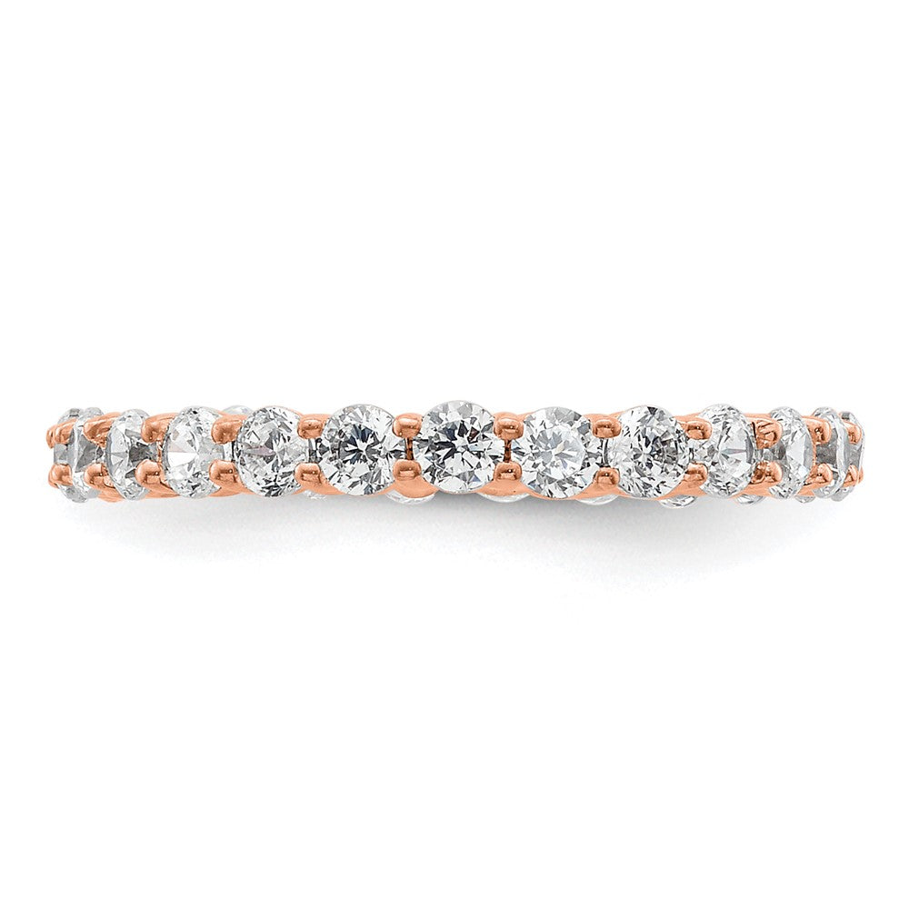1,0 ct. Diamant-Memoire-Ring aus 14 Karat Roségold für Damen, stapelbar