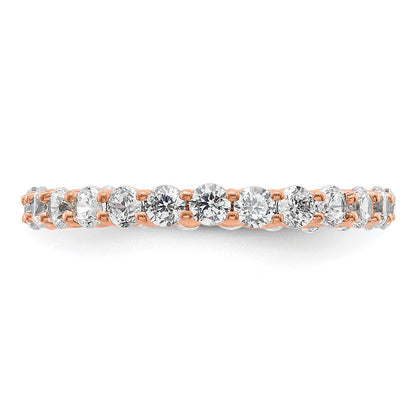1,0 ct. Diamant-Memoire-Ring aus 14 Karat Roségold für Damen, stapelbar