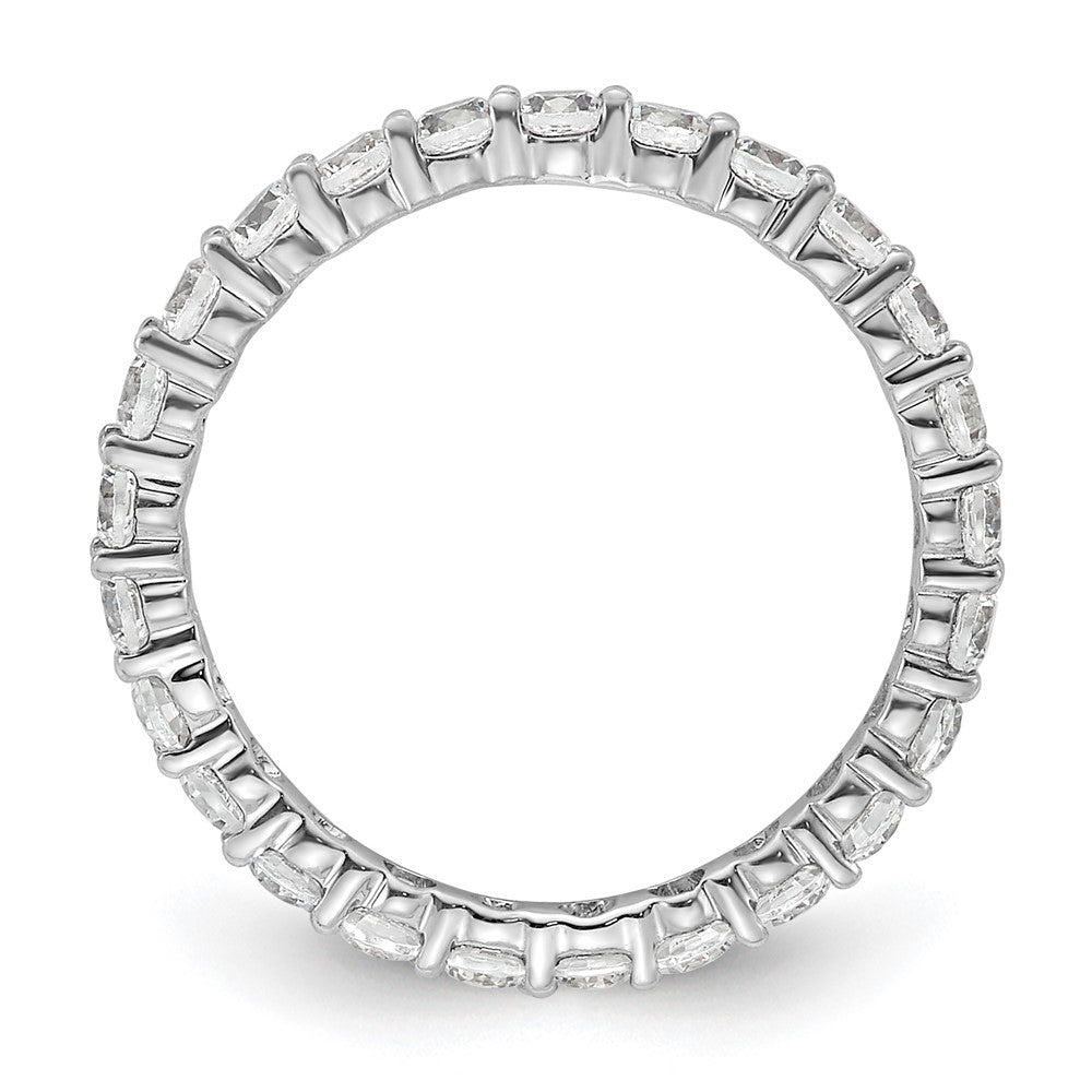 1,0 ct. Gesamtgewicht Memoire-Ring mit natürlichen Diamanten für Damen, stapelbar, 14K Weißgold