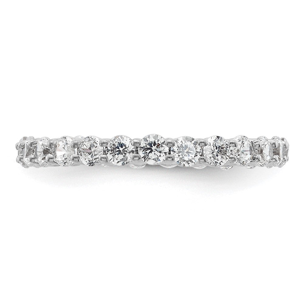 1,0 ct. Gesamtgewicht Memoire-Ring mit natürlichen Diamanten für Damen, stapelbar, 14K Weißgold