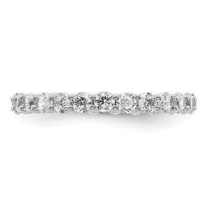 1,0 ct. Gesamtgewicht Memoire-Ring mit natürlichen Diamanten für Damen, stapelbar, 14K Weißgold