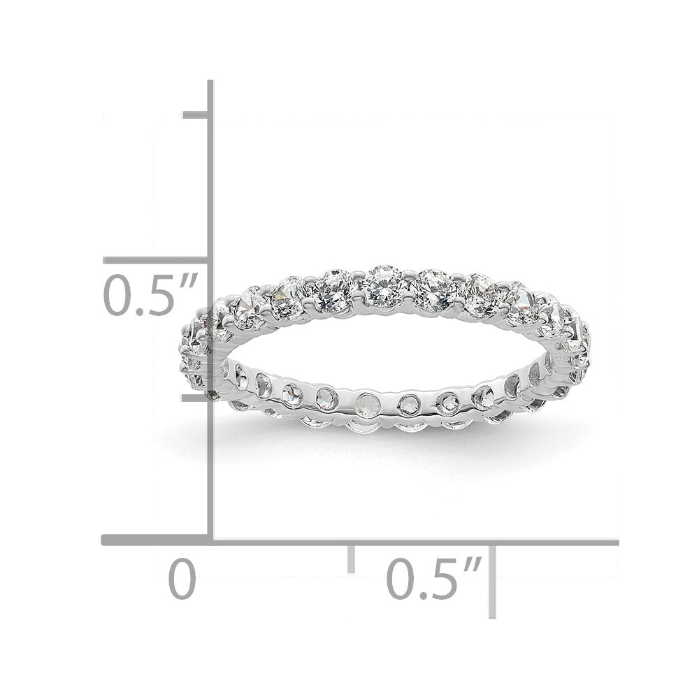 1,0 ct. Gesamtgewicht Memoire-Ring mit natürlichen Diamanten für Damen, stapelbar, 14K Weißgold