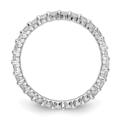 14K Weißgold 1 ct. Labordiamant VS/SI+ G+ Krappenfassung Memoire-Ring