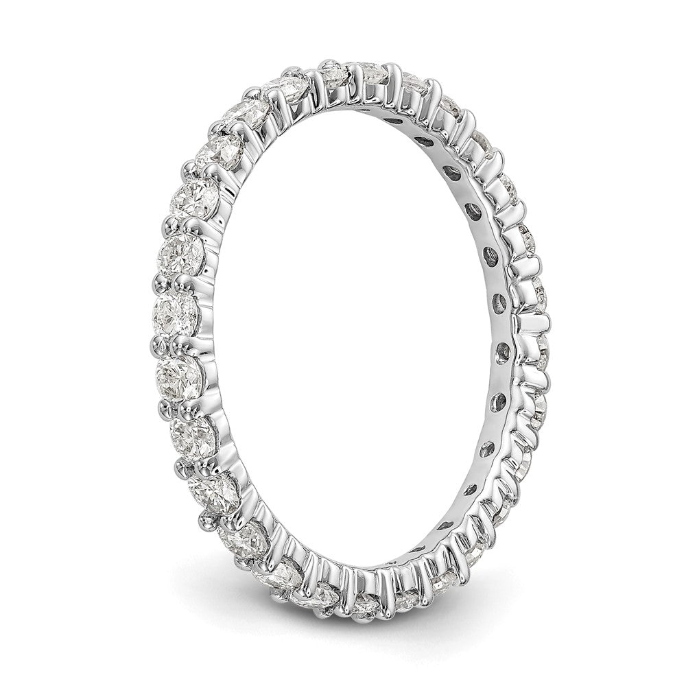 14K Weißgold 1 ct. Labordiamant VS/SI+ G+ Krappenfassung Memoire-Ring