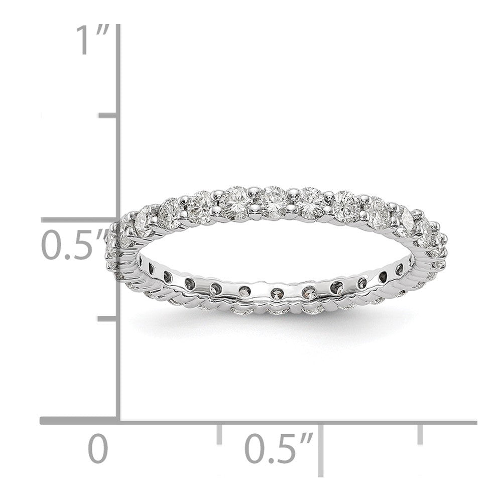 14K Weißgold 1 ct. Laborgezüchteter Diamant VS/SI+ G+ Memoire-Ring mit Shared-Prong-Fassung