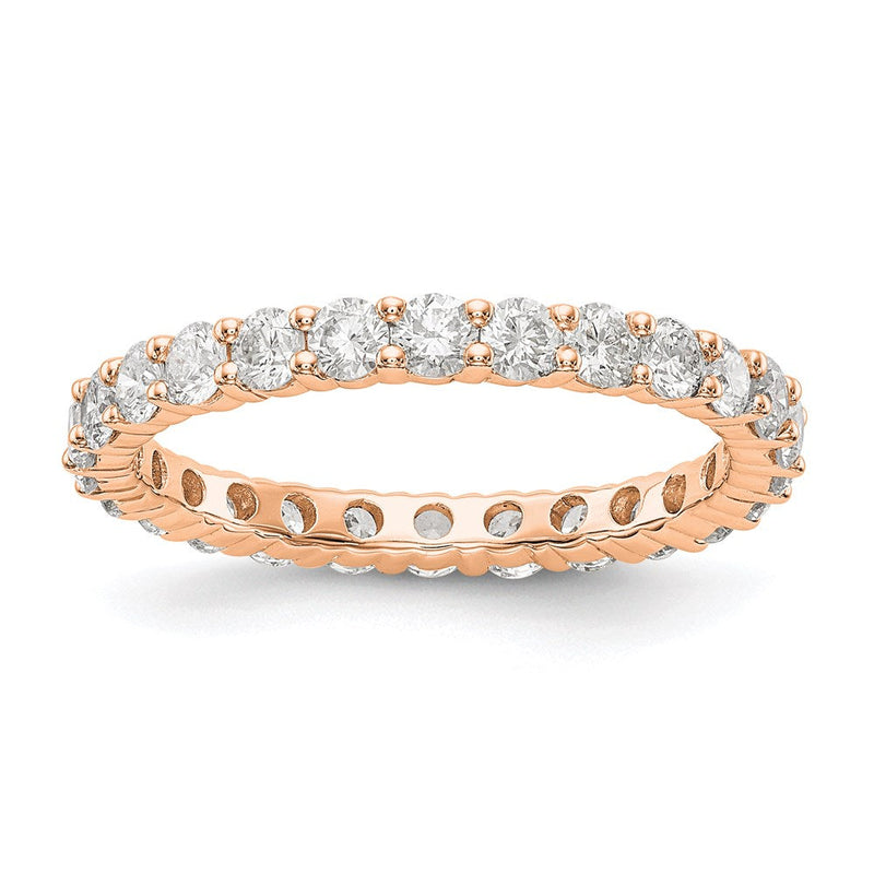 1,50 ct. Gesamtgewicht natürlicher Diamant Damen-Memoire-Ring aus 14K Roségold