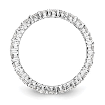 14K Weißgold 1,5 ct. Labordiamant VS/SI+ G+ Shared-Prong Memoire Ring