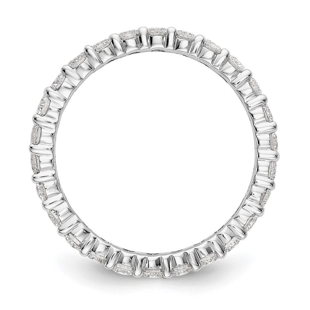 Memoire-Ring aus 14K Weißgold mit 1,5 ct. im Labor gezüchteten Diamanten, VS/SI+ G+, gemeinsamer Krappenfassung