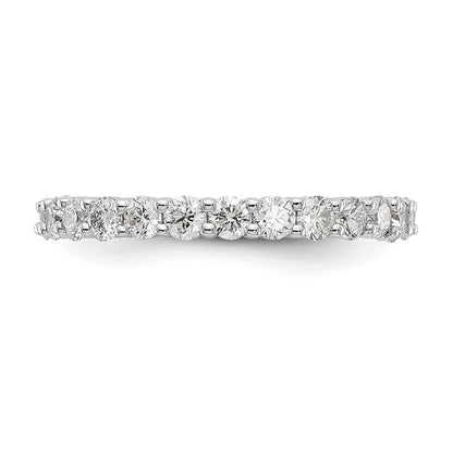 14K Weißgold 1,5 ct. Labordiamant VS/SI+ G+ Shared-Prong Memoire Ring