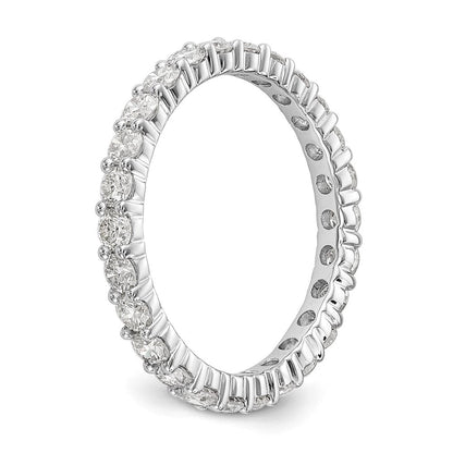 Memoire-Ring aus 14K Weißgold mit 1,5 ct. im Labor gezüchteten Diamanten, VS/SI+ G+, gemeinsamer Krappenfassung