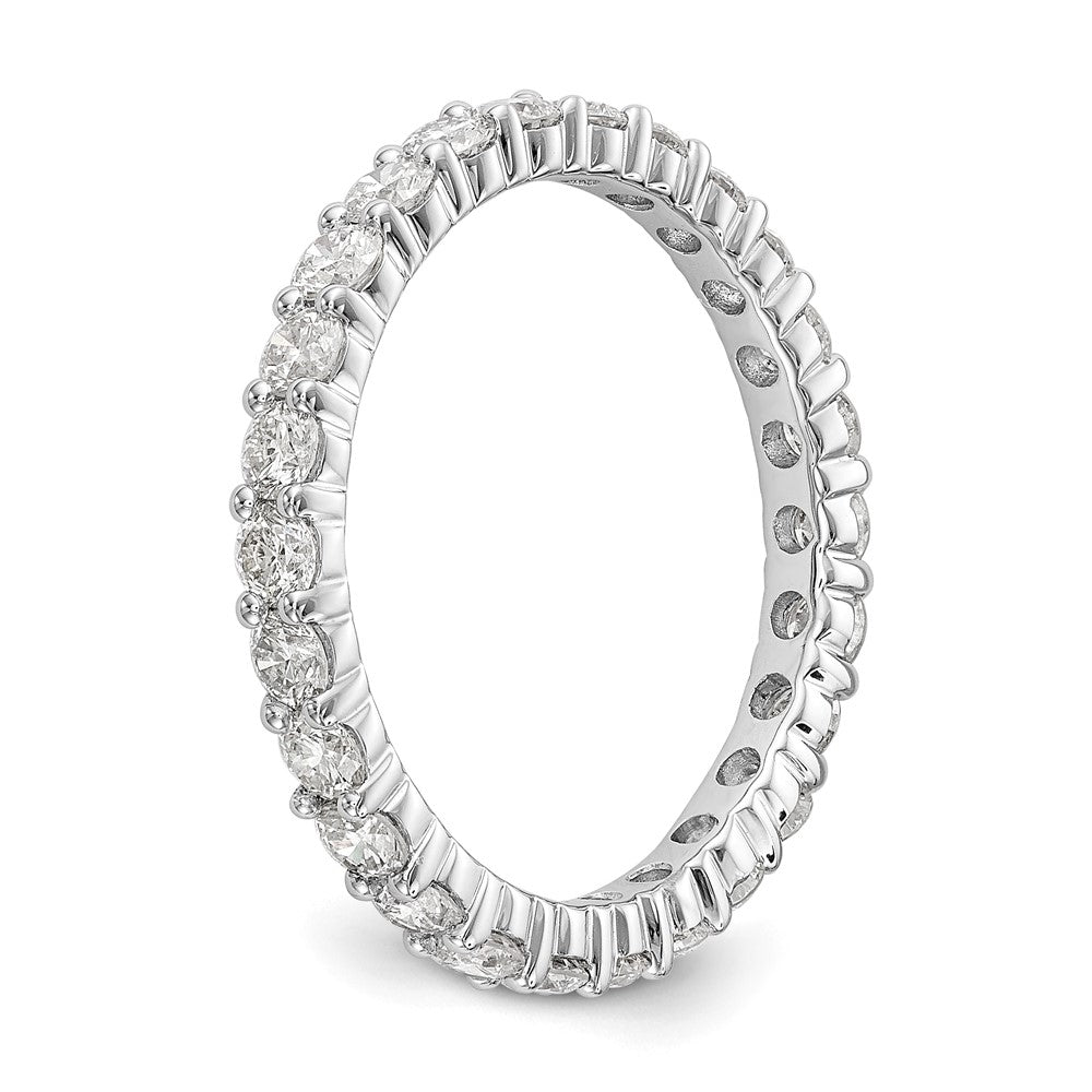 14K Weißgold 1,5 ct. Labordiamant VS/SI+ G+ Shared-Prong Memoire Ring