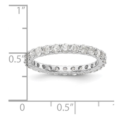 14K Weißgold 1,5 ct. Labordiamant VS/SI+ G+ Shared-Prong Memoire Ring