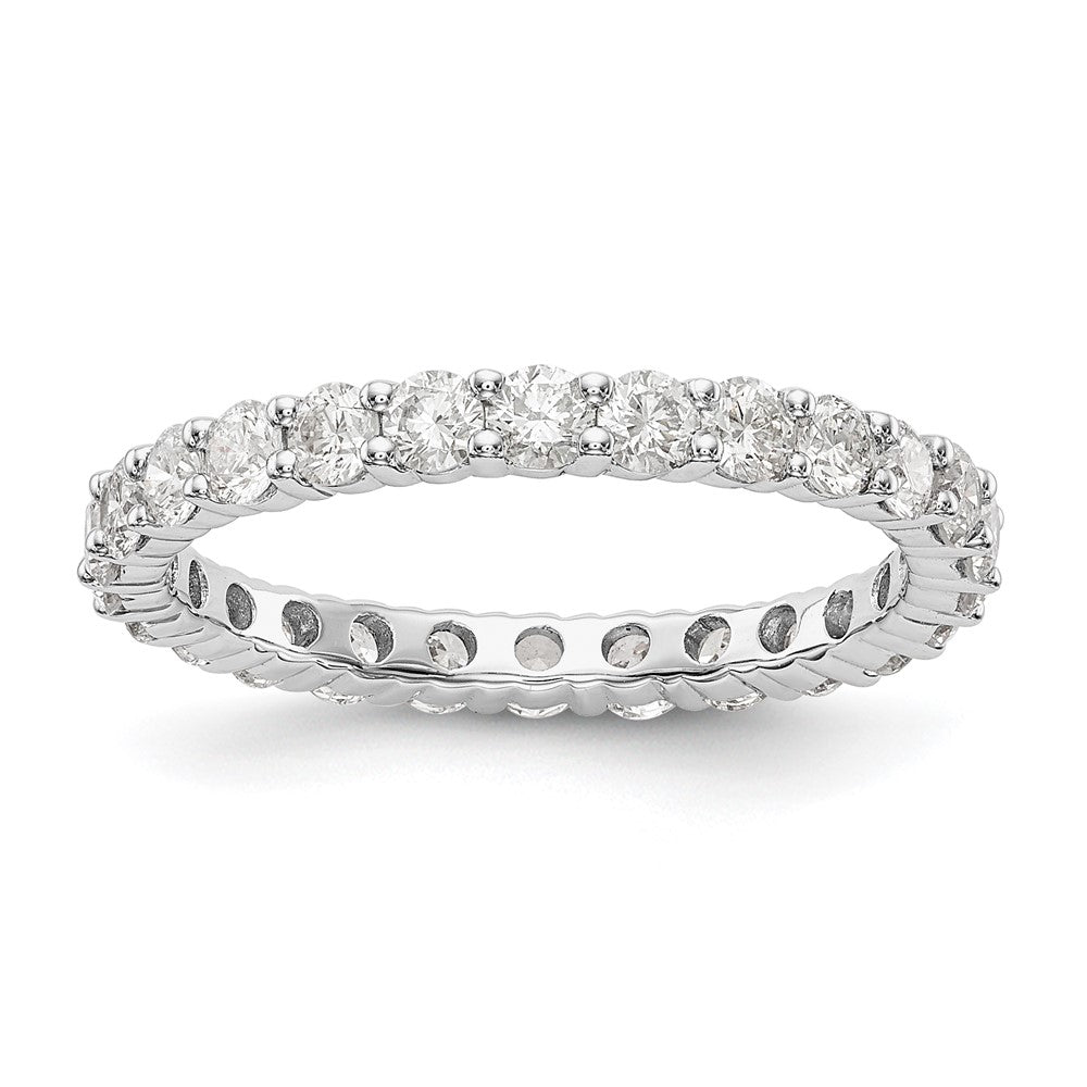 14K Weißgold 1,5 ct. Labordiamant VS/SI+ G+ Shared-Prong Memoire Ring