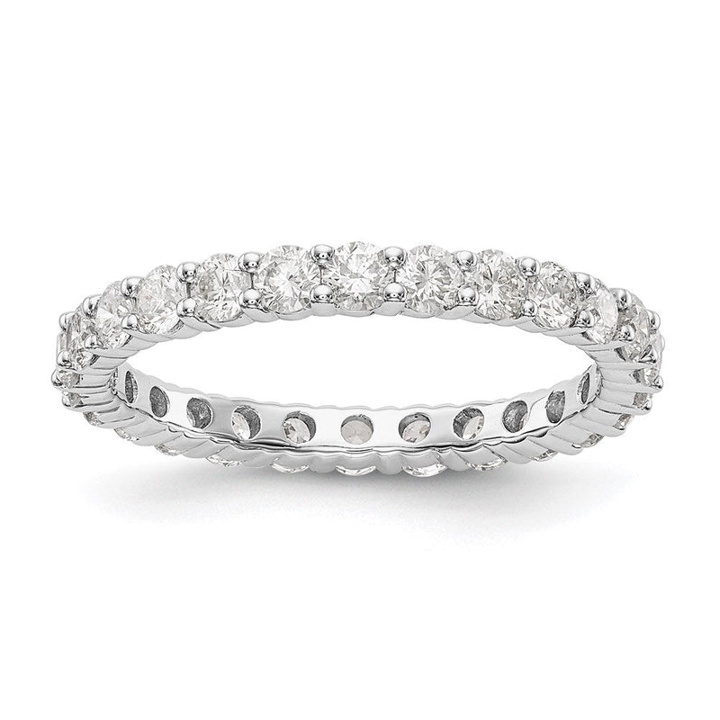 1,50 ct. Gesamtgewicht Memoire-Ring mit natürlichen Diamanten aus 14K Weißgold für Damen