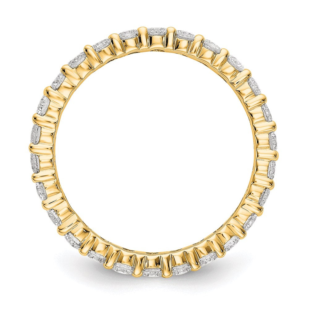 1,50 ct. Gesamtgewicht natürlicher Diamant Damen-Memoire-Ring aus 14K Gelbgold