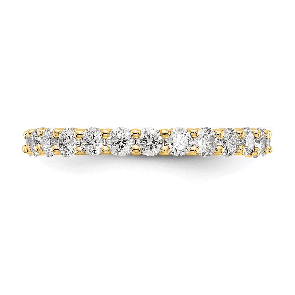 1,50 ct. Gesamtgewicht natürlicher Diamant Damen-Memoire-Ring aus 14K Gelbgold