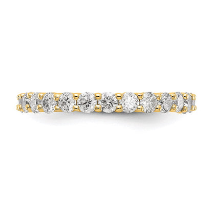 1,50 ct. Gesamtgewicht natürlicher Diamant Damen-Memoire-Ring aus 14K Gelbgold