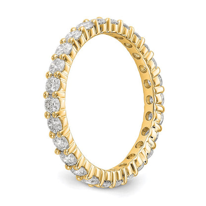 1,50 ct. Gesamtgewicht natürlicher Diamant Damen-Memoire-Ring aus 14K Gelbgold