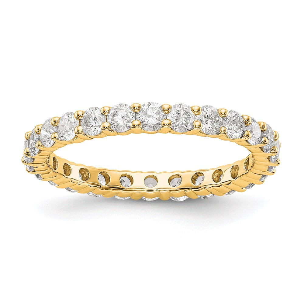 1,50 ct. Gesamtgewicht natürlicher Diamant Damen-Memoire-Ring aus 14K Gelbgold