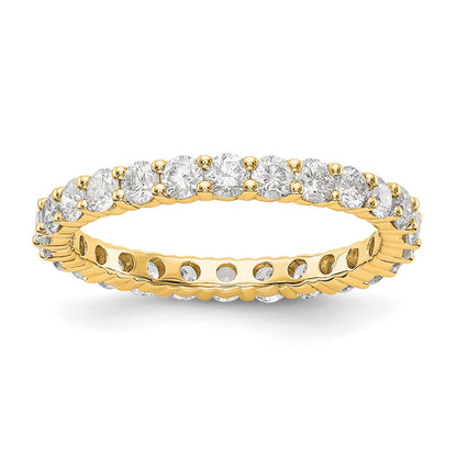 1,50 ct. Gesamtgewicht natürlicher Diamant Damen-Memoire-Ring aus 14K Gelbgold