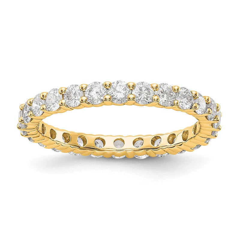 1,50 ct. Gesamtgewicht natürlicher Diamant Damen-Memoire-Ring aus 14K Gelbgold