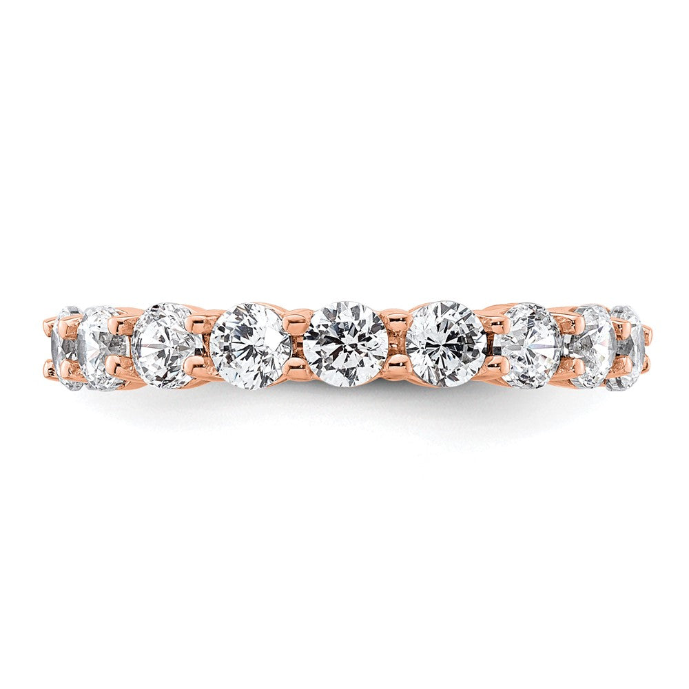 2,0 ct. Gesamtgewicht Memoire-Ring mit natürlichem Diamant für Damen aus 14K Roségold