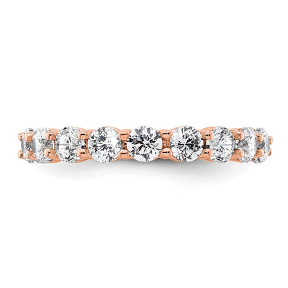 2,0 ct. Gesamtgewicht Memoire-Ring mit natürlichem Diamant für Damen aus 14K Roségold