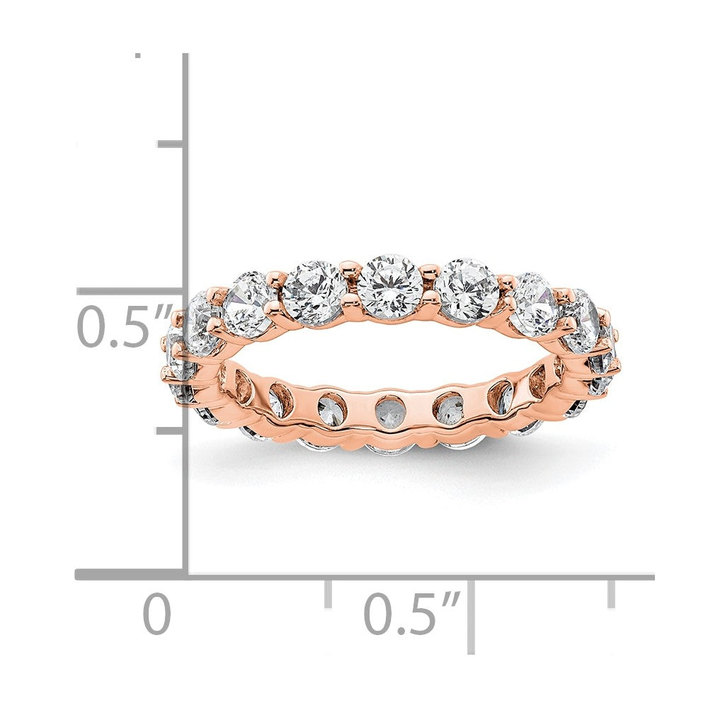 2,0 ct. Gesamtgewicht Memoire-Ring mit natürlichem Diamant für Damen aus 14K Roségold