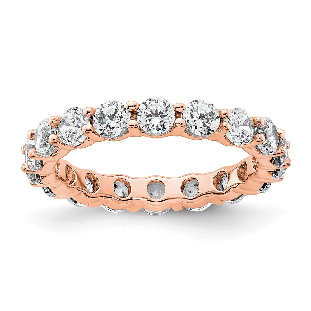 2,0 ct. Gesamtgewicht Memoire-Ring mit natürlichem Diamant für Damen aus 14K Roségold