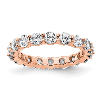 2,0 ct. Gesamtgewicht Memoire-Ring mit natürlichem Diamant für Damen aus 14K Roségold