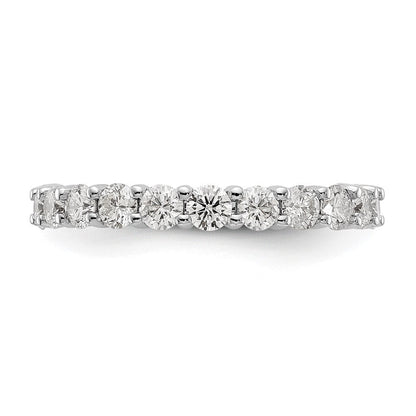 14K Weißgold Memoire-Ring mit 2 ct. im Labor gezüchteten Diamanten, VS/SI+ G+, in gemeinsamer Krappenfassung (Shared Prong)