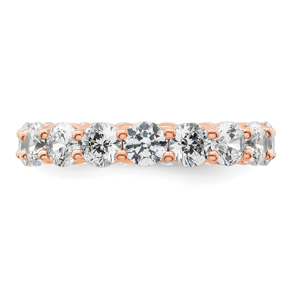 3,0 ct. Gesamtgewicht Memoire-Ring mit natürlichen Diamanten für Damen aus 14K Roségold