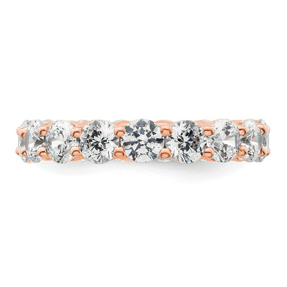 3,0 ct. Gesamtgewicht Memoire-Ring mit natürlichen Diamanten für Damen aus 14K Roségold